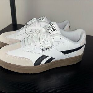 Reebok Black and White Comfort Footbed Sneakers